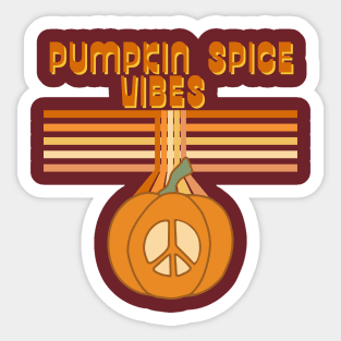 Pumpkin Spice Vibes Retro Holiday Spice Groove Sticker